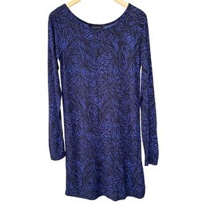 French Connection Blue Print Long Sleeve Dress / Tunic Top